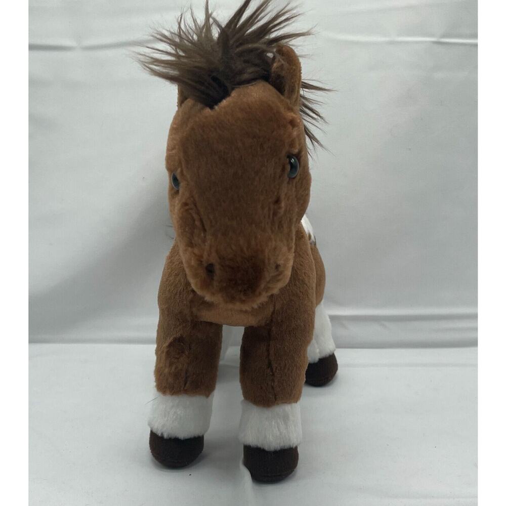 Aurora Horse Plush Stuffed Animal 10" Brown and White